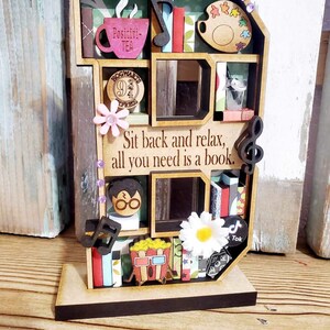 Miniature Letter Bookshelves With Personalized Mini Embellishments ...
