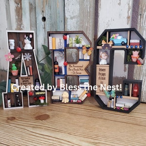 Miniature Letter Bookshelf: Personalized Mini Book