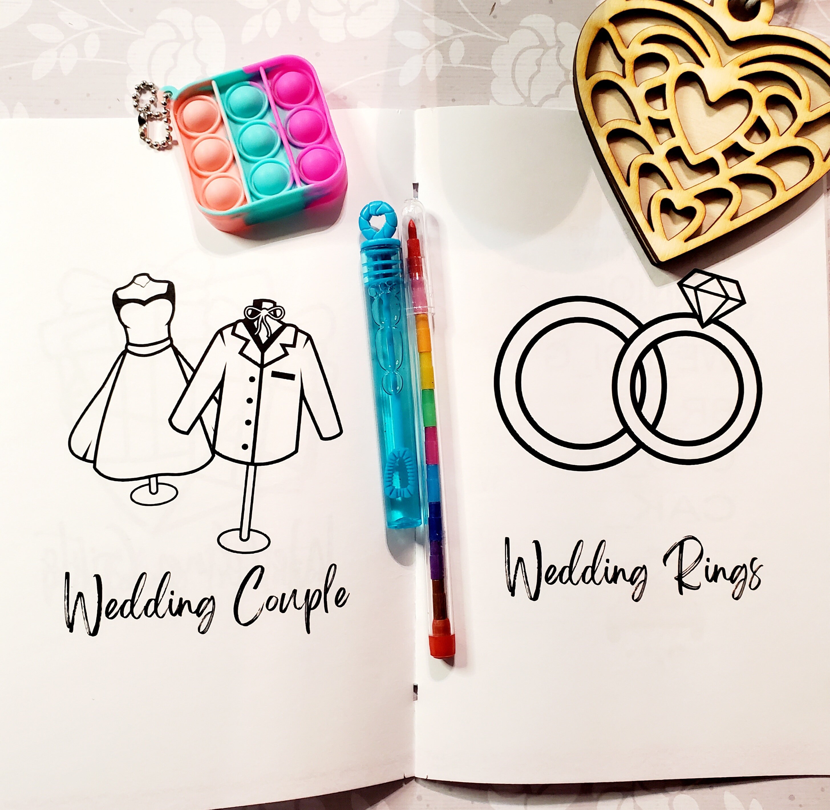 Kid's Wedding Activity Books Coloring Book and Games for - Etsy