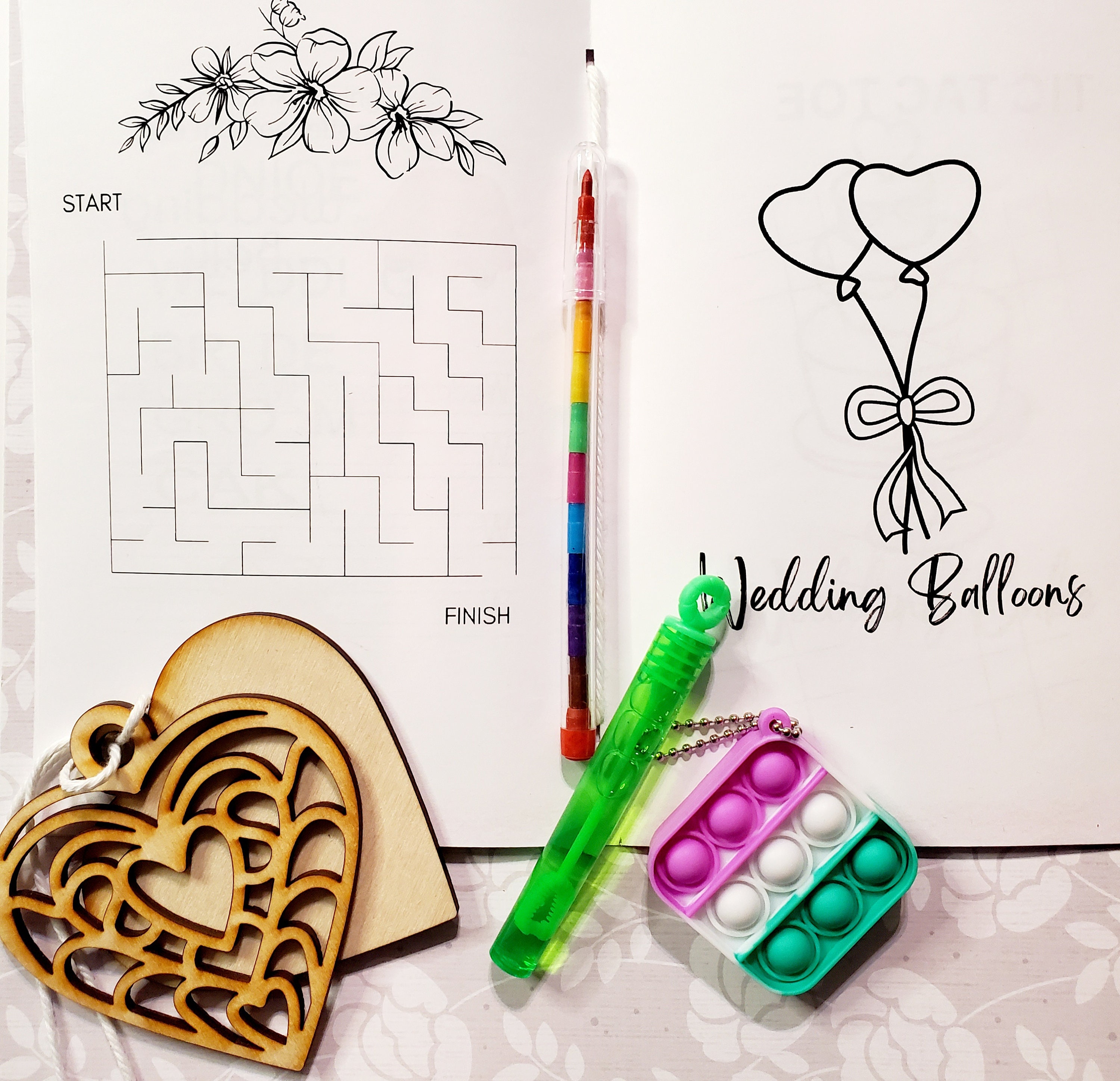 Kid's Wedding Activity Books Coloring Book and Games for - Etsy