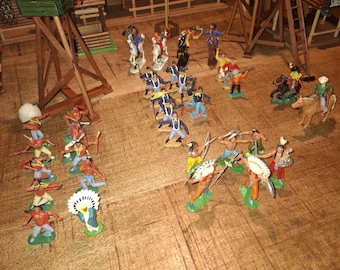 lot 4 TIMPO TOYS 1/32 - Cowboy - Western - Far West