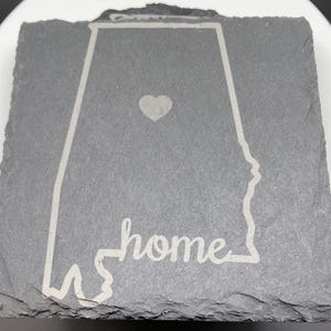 Slate Personalized coasters. (Split Letter) Set of 4