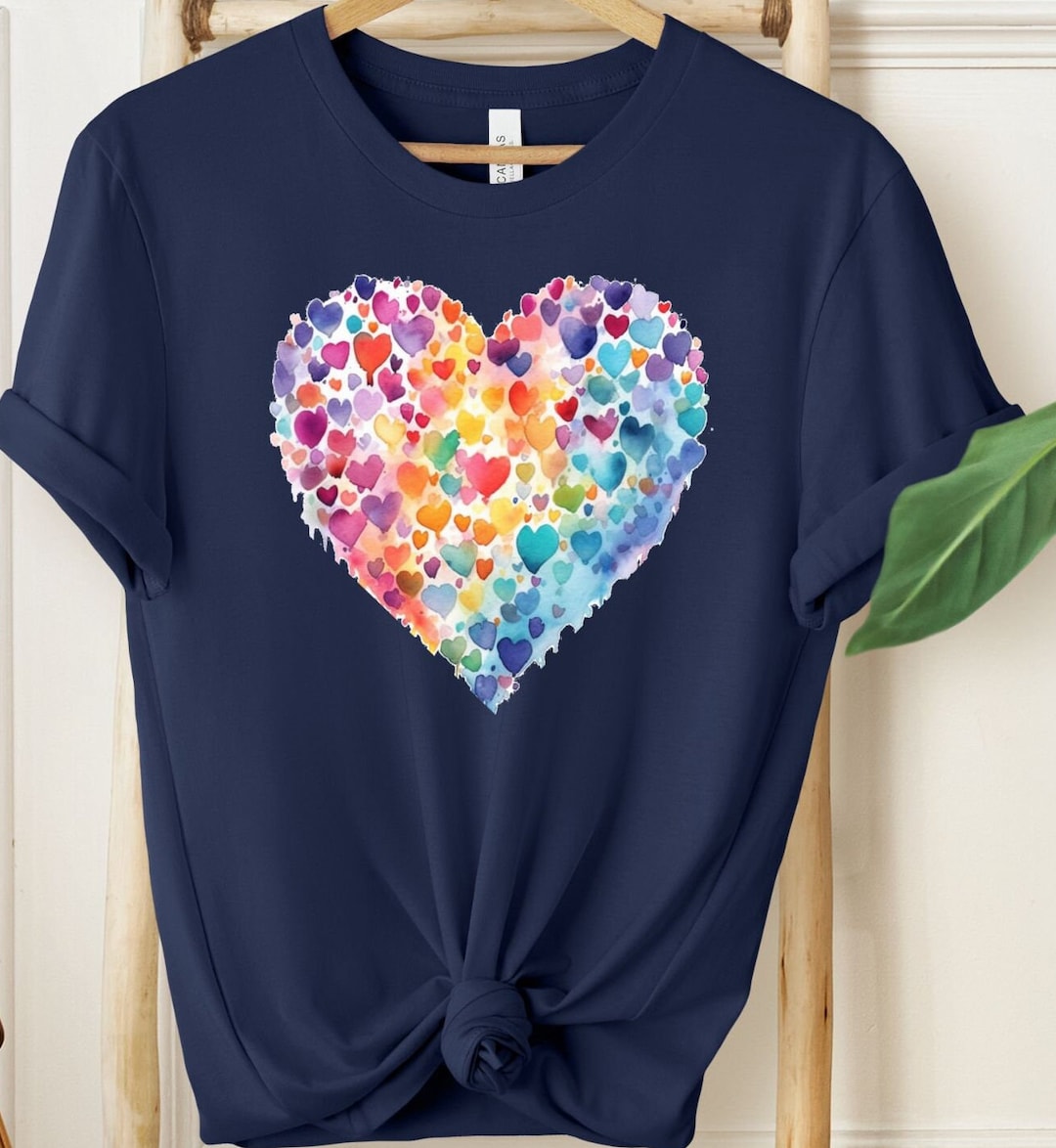 Hearts Valentine Day Shirt, Valentine Day Shirts for Women, 3D Heart ...