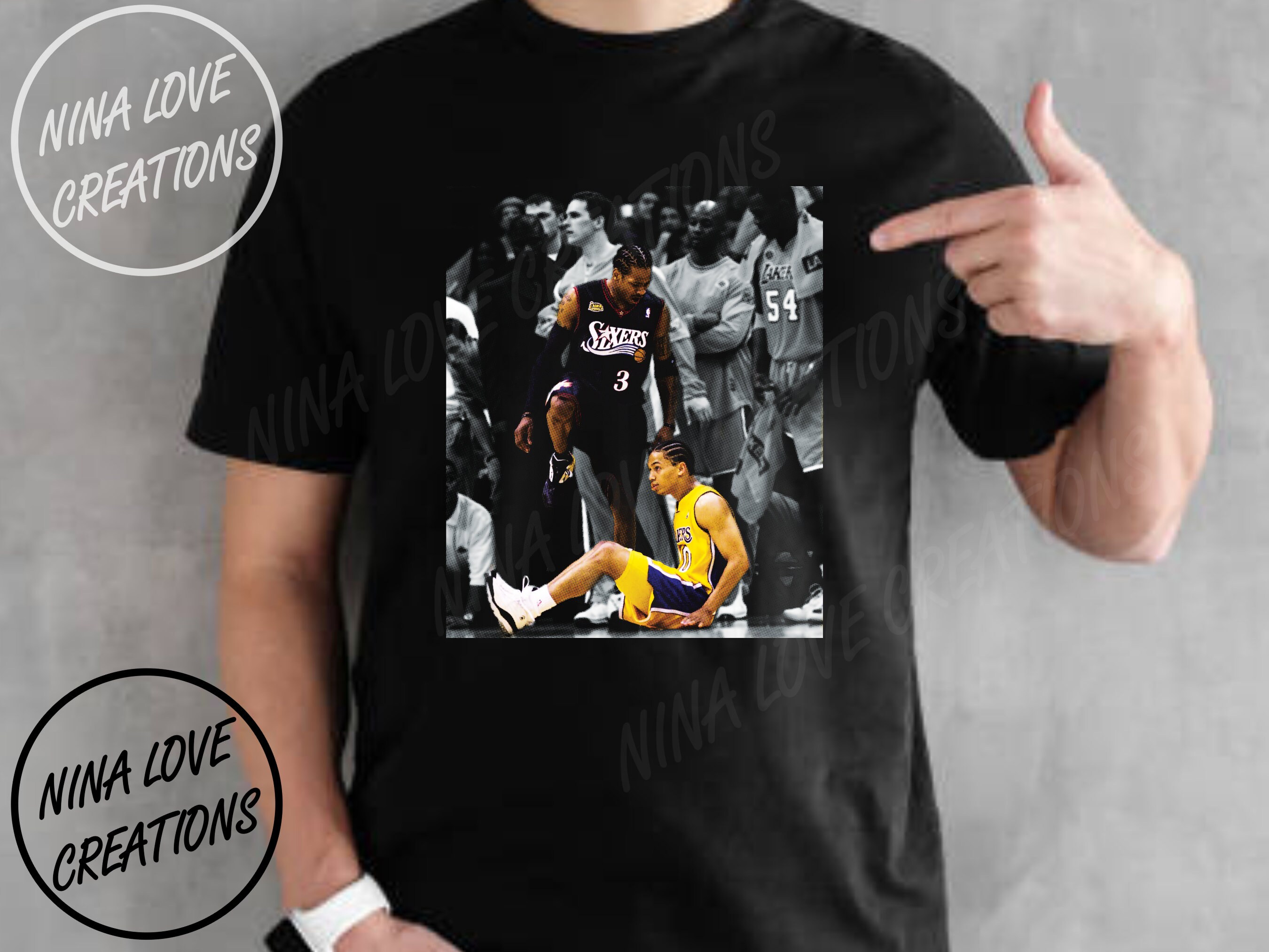 Allen Iverson Vintage Basketball Favorite T-Shirt - Bluefink