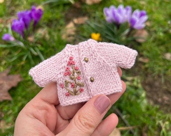 Poetic Light Pink/Rose Cardigan for Little Dolls