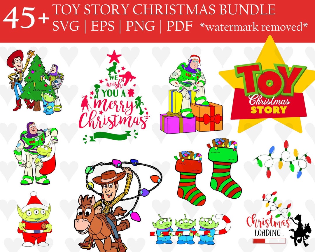 45 Toy Story Christmas Bundle Christmas SVG Bundle / Cut  Etsy