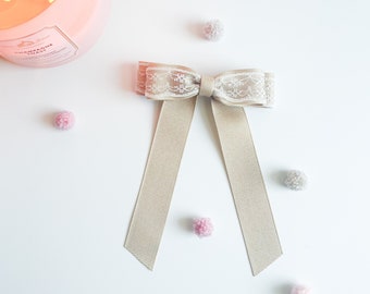 Long Tail Hair Bow, Long Tail Bow, Long Hair Bows, Long Tail Ribbon Bow, Hair Bows, Bows Hair and Tie, Bow Barrette, Hair Ribbon, Girls Bows