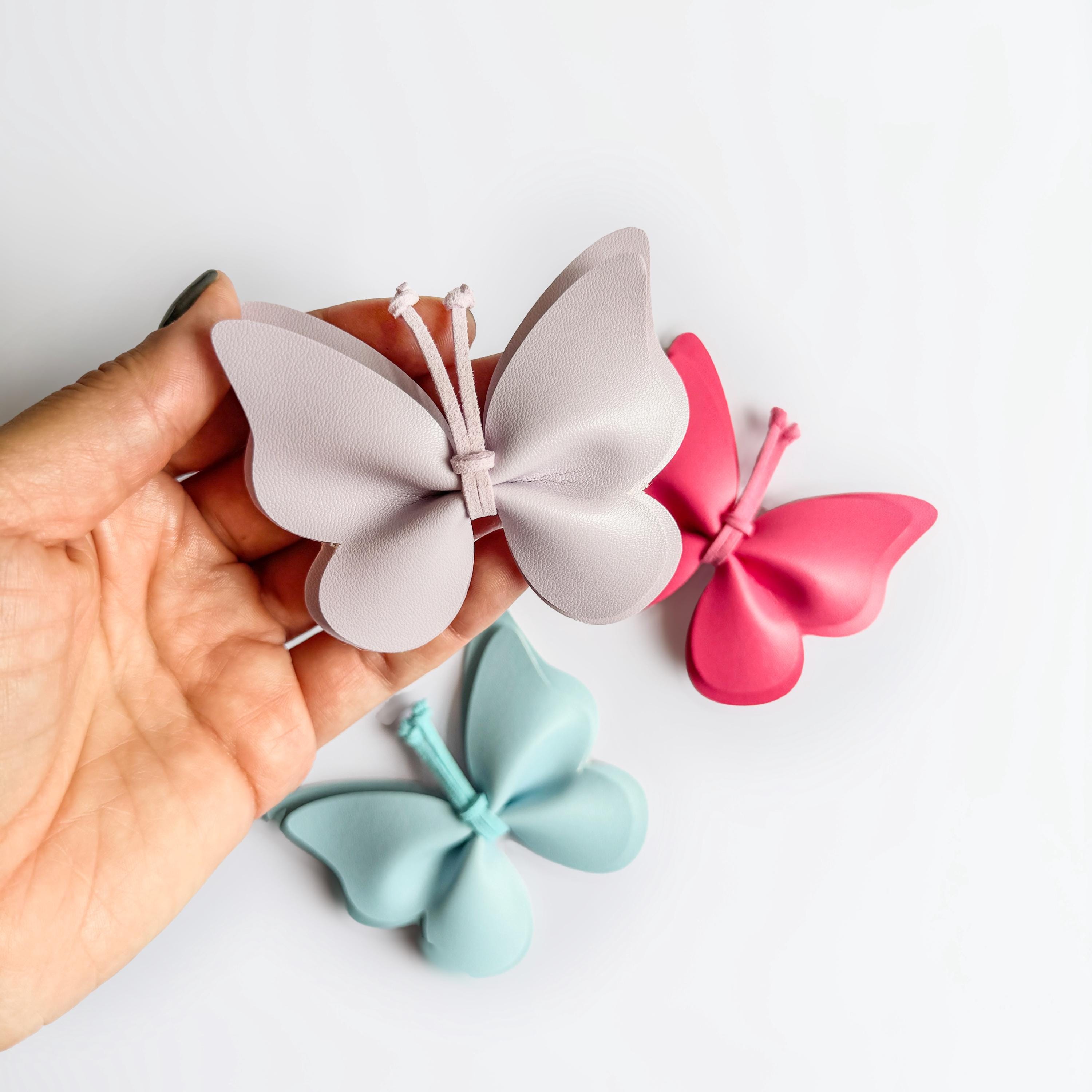 Butterfly Hair Clips Leather Bow Alligator Hair Accessories for Girls Women Amazon.com: 13 Pcs Hair Clips for Girls with Bows Butterfly  main image 4