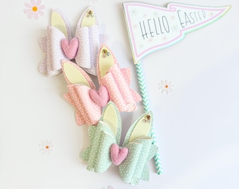 Easter Bunny Hair Bow, Easter Bunny Hair Clip, Bunny Hair Bow, Bunny Hair Clip, Easter Hair Bows, Easter Hair Clip, Bunny Hair Accessories