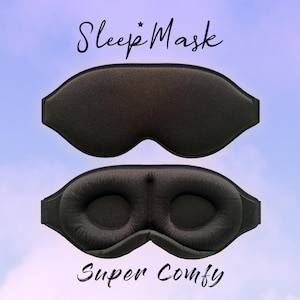 3D Memory Foam Sleep Mask – 99.9% Blackout Eye Mask for Sleeping & Travel, Adjustable, Light-Blocking