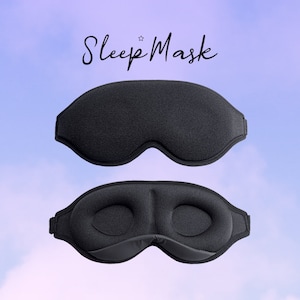 Sleep Mask for Deep Sleep - Blocks 99.9% Light - Memory 3D Foam Blackout Eye Mask for Optimal Comfort - Perfect for Travel / Black