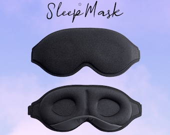 Sleep Mask for Deep Sleep - Blocks 99.9% Light - Memory 3D Foam Blackout Eye Mask for Optimal Comfort - Perfect for Travel / Black