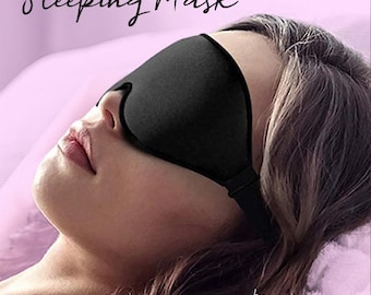 3D Memory Foam Sleep Mask: 99.9% Blackout, Travel Comfort