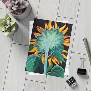 Pacote de cartões postais com envelopes - Impressão artística original - Em direção ao sol - 10, 30 ou 50 unidades