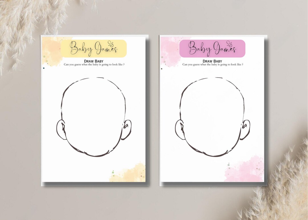 Baby Shower Draw Baby Baby Shower Game Baby Shower Games Etsy