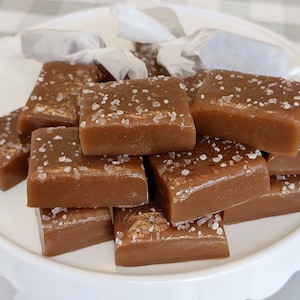 Sea Salt Caramels - 1/2 Pound (8 oz.) of Soft & Chewy Sea Salt Caramels - 14 Salted Caramels - Caramel Candy - Soft Caramel - Chewy Caramel