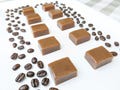 Coffee Caramels: 12 Soft Caramels - Handmade Caramel Candy - Gourmet Sweet Treat Gift