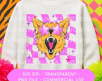 Preppy Wildcat Mascot Clipart: Hand-Drawn School Spirit Design (PNG Digital Download)