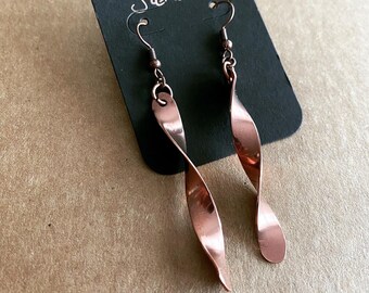 Safari Copper Twist Earrings