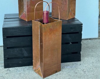 Antique Copper Gift Bag and Vase