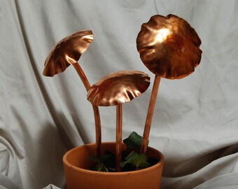 Copper Mushrooms/ Garden Mushrooms/ Copper Yard Art