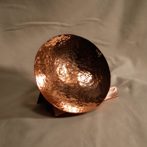 Copper Hammered Ring Bowl 7th Anniversary Gift image 1