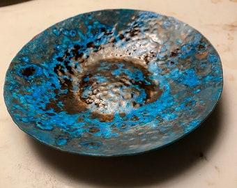 Patinated Copper Ring Bowl