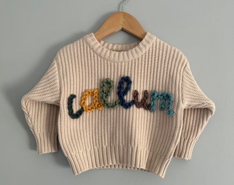 Custom Name Sweaters, baby name sweater, youth name sweaters, custom sweater, baby name gift, baby milestone outfit, baby coming home outfit