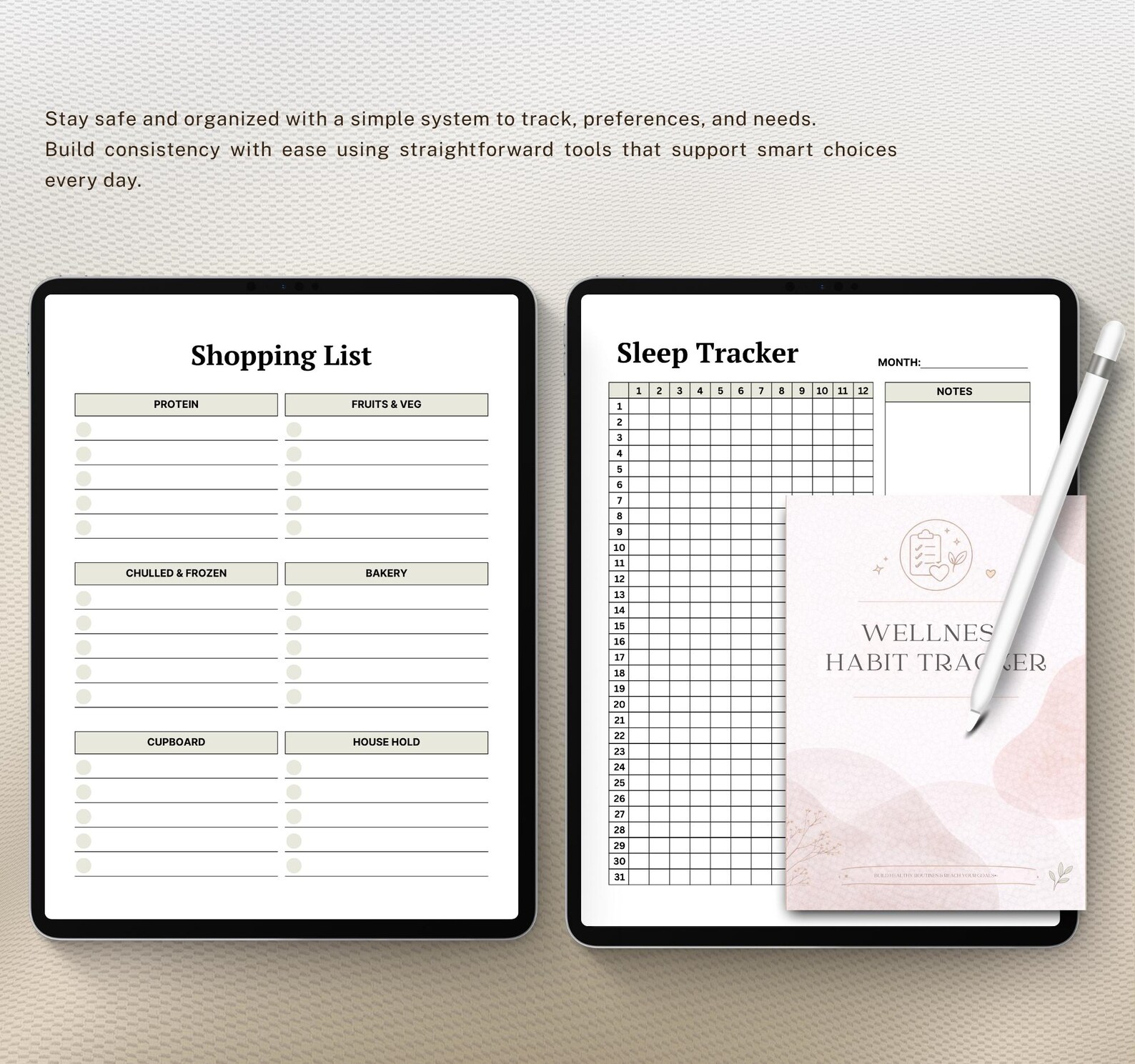 Wellness Habit Tracker Printable | Self Care Habit Tracker | Daily ...