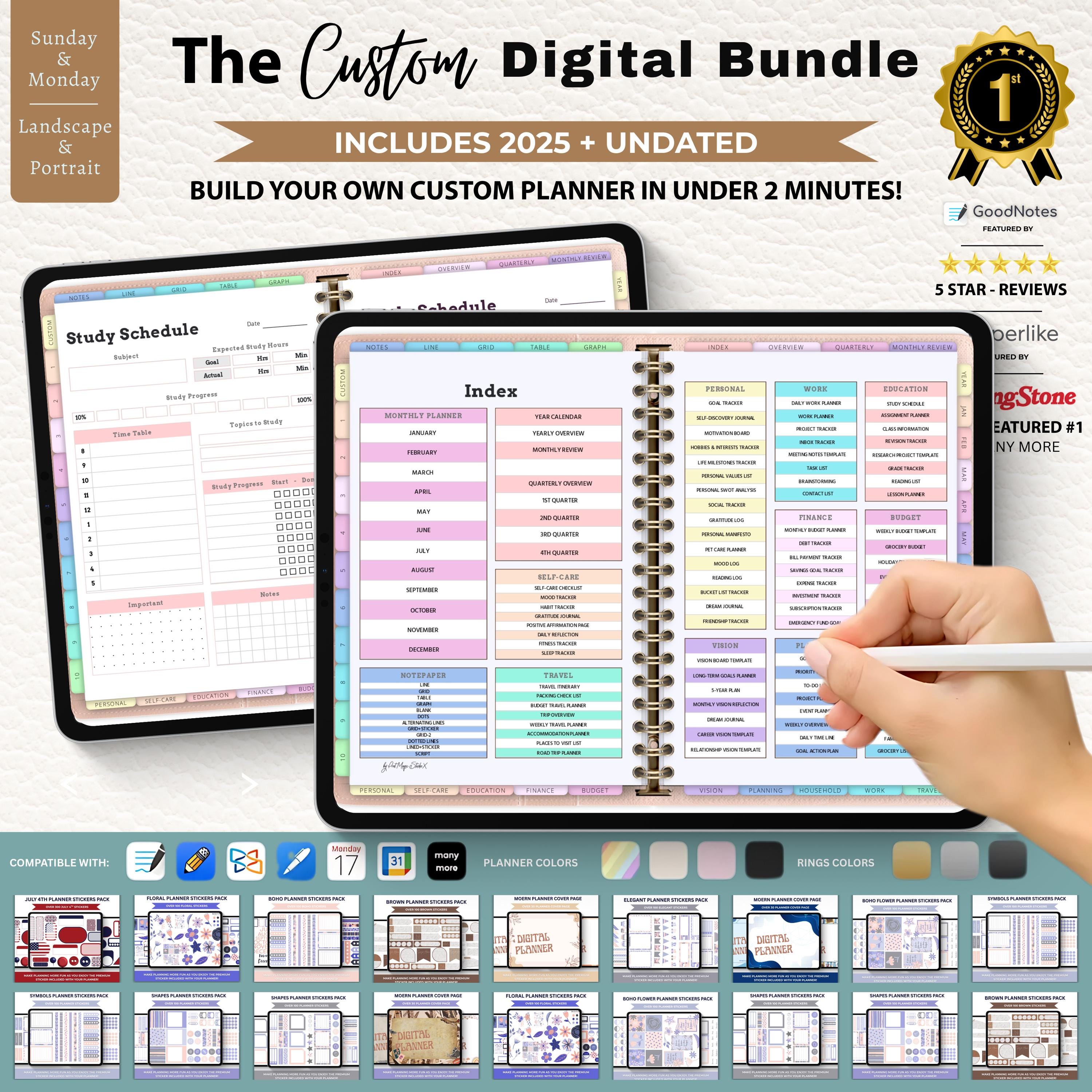 Ultimate Goodnotes Planner Bundle | Digital Planner iPad | All-in-one ...