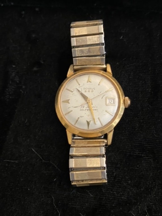 Rare Vintage Benrus Self Winding 10k Gold Watch - Gem