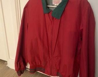 Vintage Mcdonalds Mac Employee Bomber Jacket Size Large, Red
