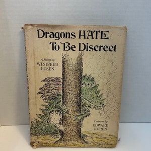 Dragons Hate to Be Discreet Vintage Hardcover Rare Book