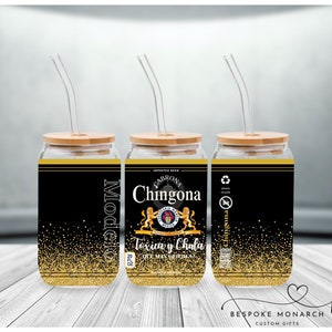 Chingona Modelo Negra Libbey Glass Sublimation Wrap