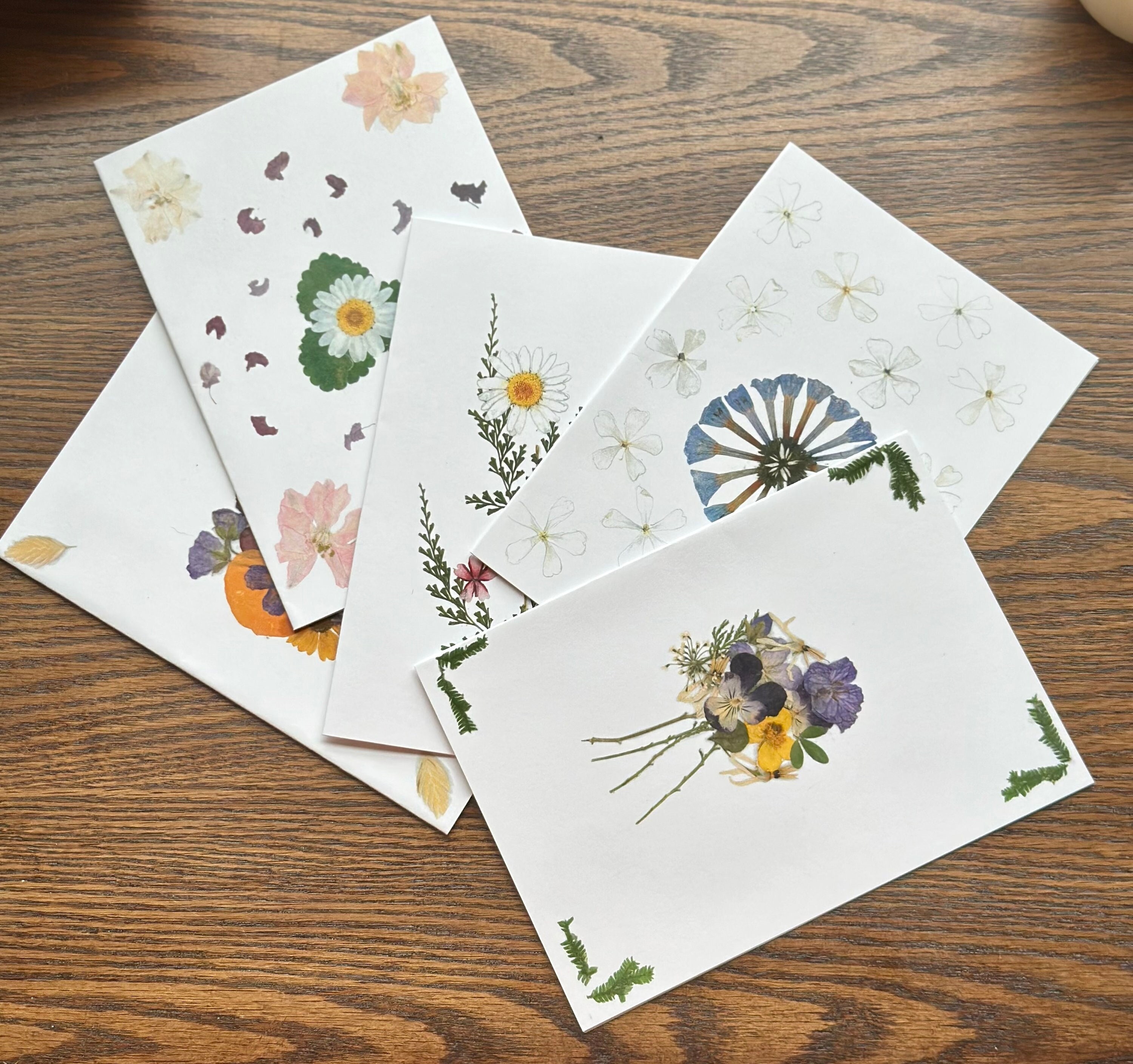 Pressed Flower Stationary Etsy