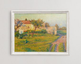 Cottagecore Giclée Print | Robert Vonnoh - Spring in France (1890)