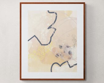 Digital Modern Printable Abstract Wall Art, Download Painting Contemporary,  Muted Colorful Soft Pinks and Coral, Home Wall Decor Artwork