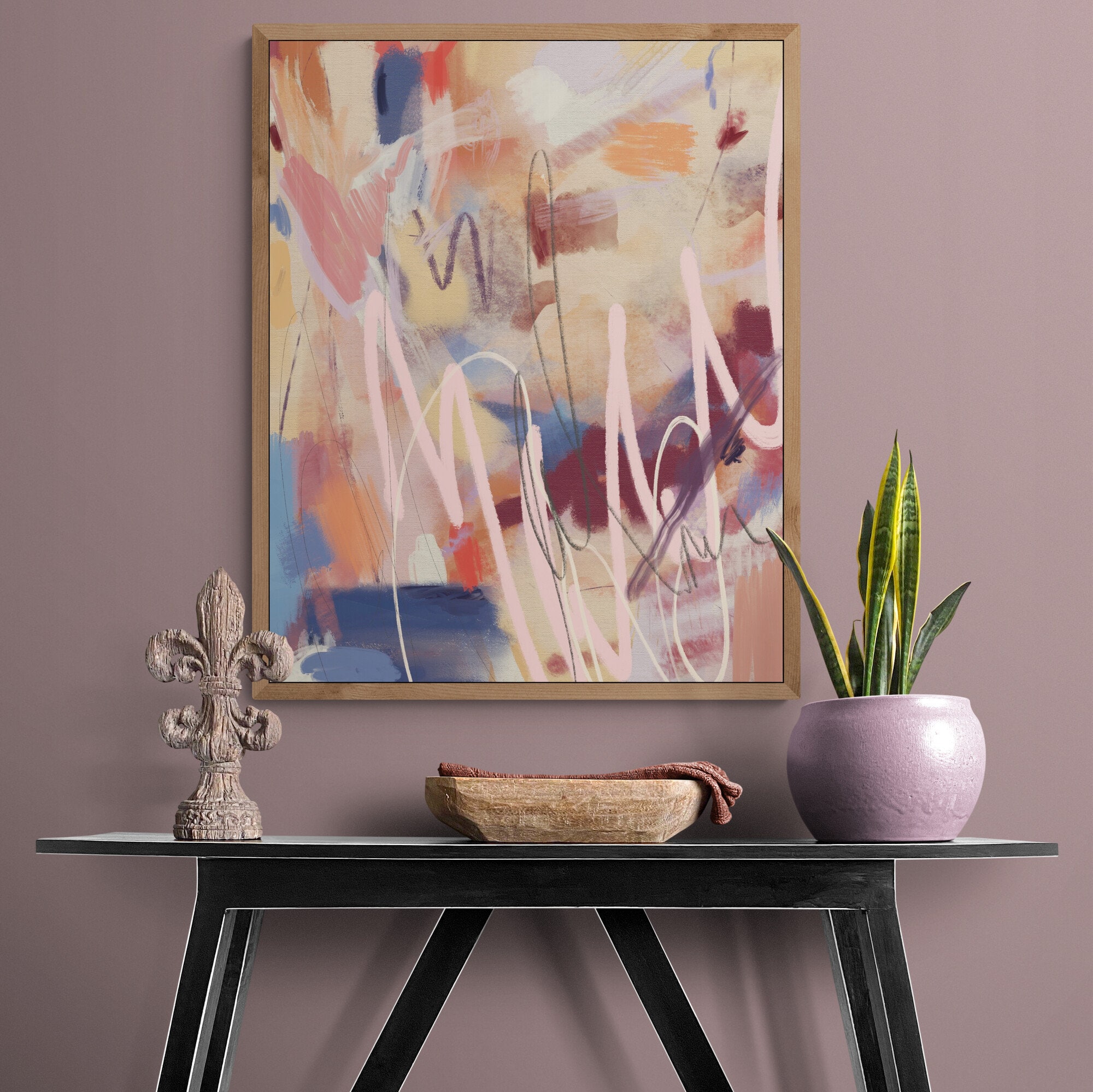 Printable Original Abstract Wall Art Downloadable Painting Modern Deep