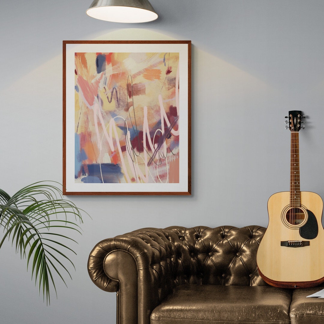 Printable Original Abstract Wall Art Downloadable Painting Modern Deep