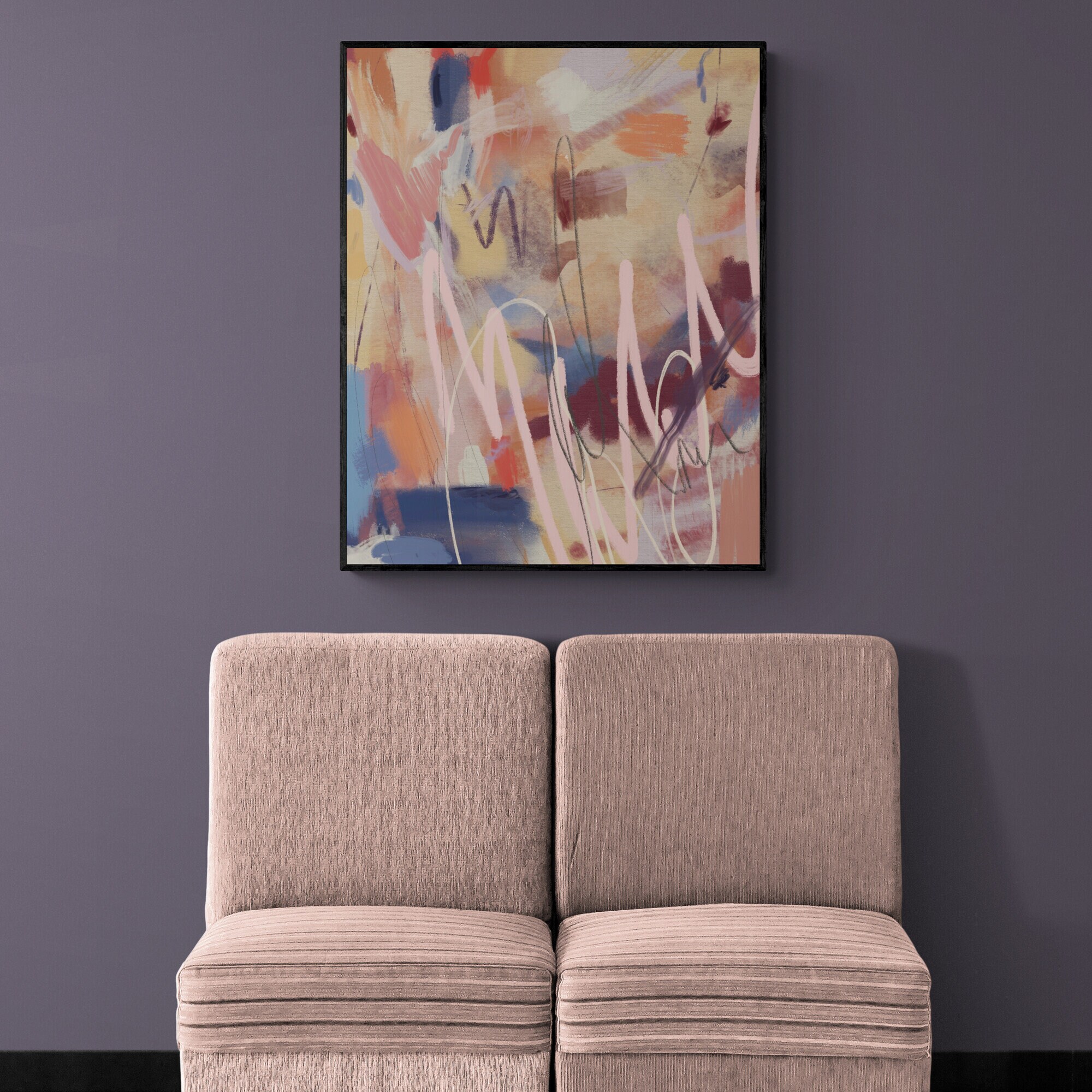 Printable Original Abstract Wall Art Downloadable Painting Modern Deep