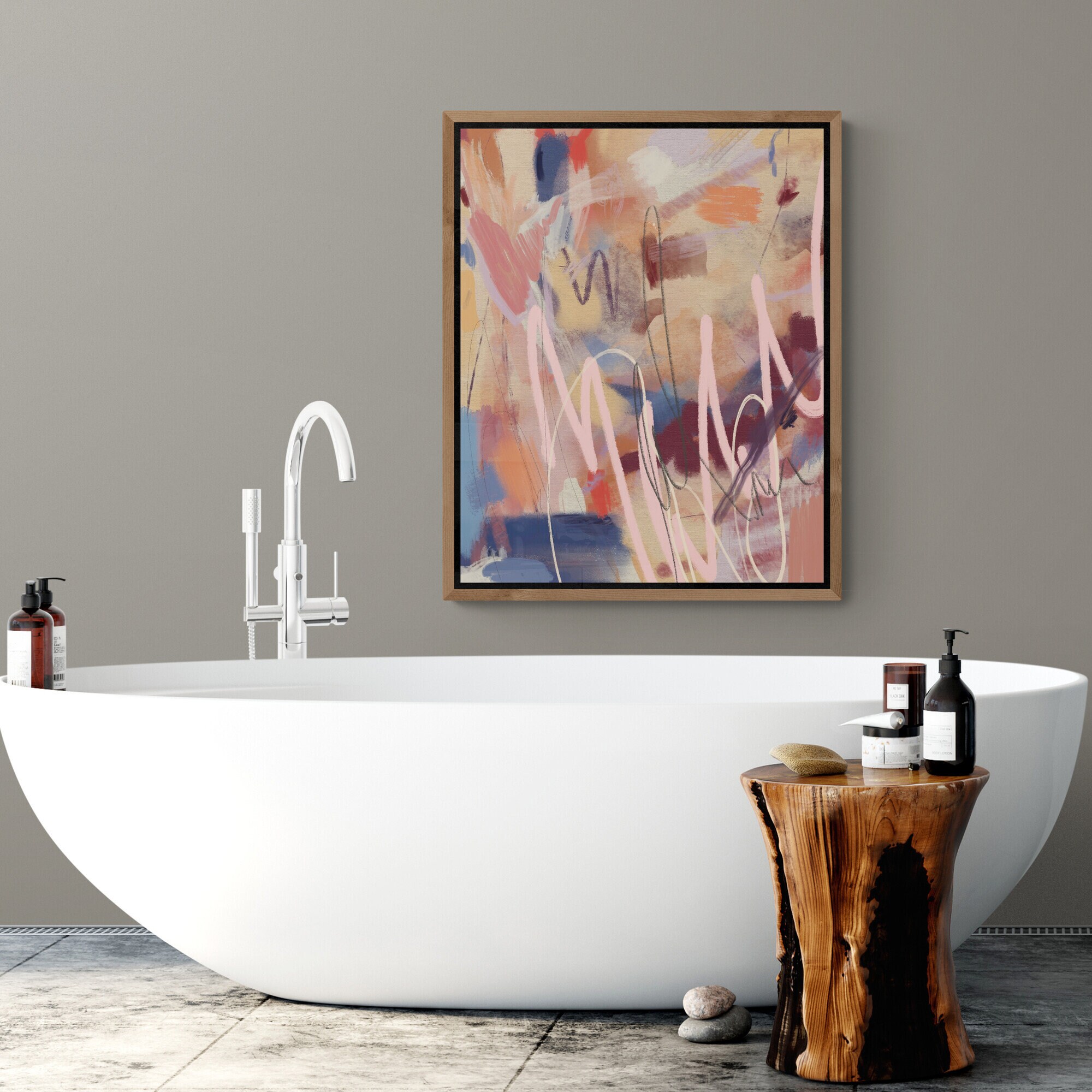 Printable Original Abstract Wall Art Downloadable Painting Modern Deep