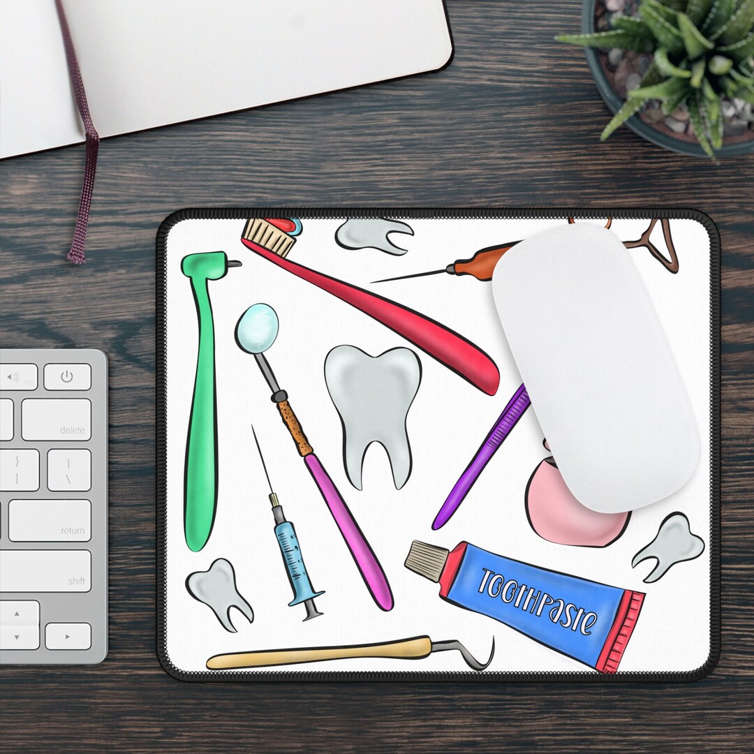 Dentist Mouse Pad, Dental Worker Mat for Gaming, Streaming, at Work, Home Office, Perfect Gift