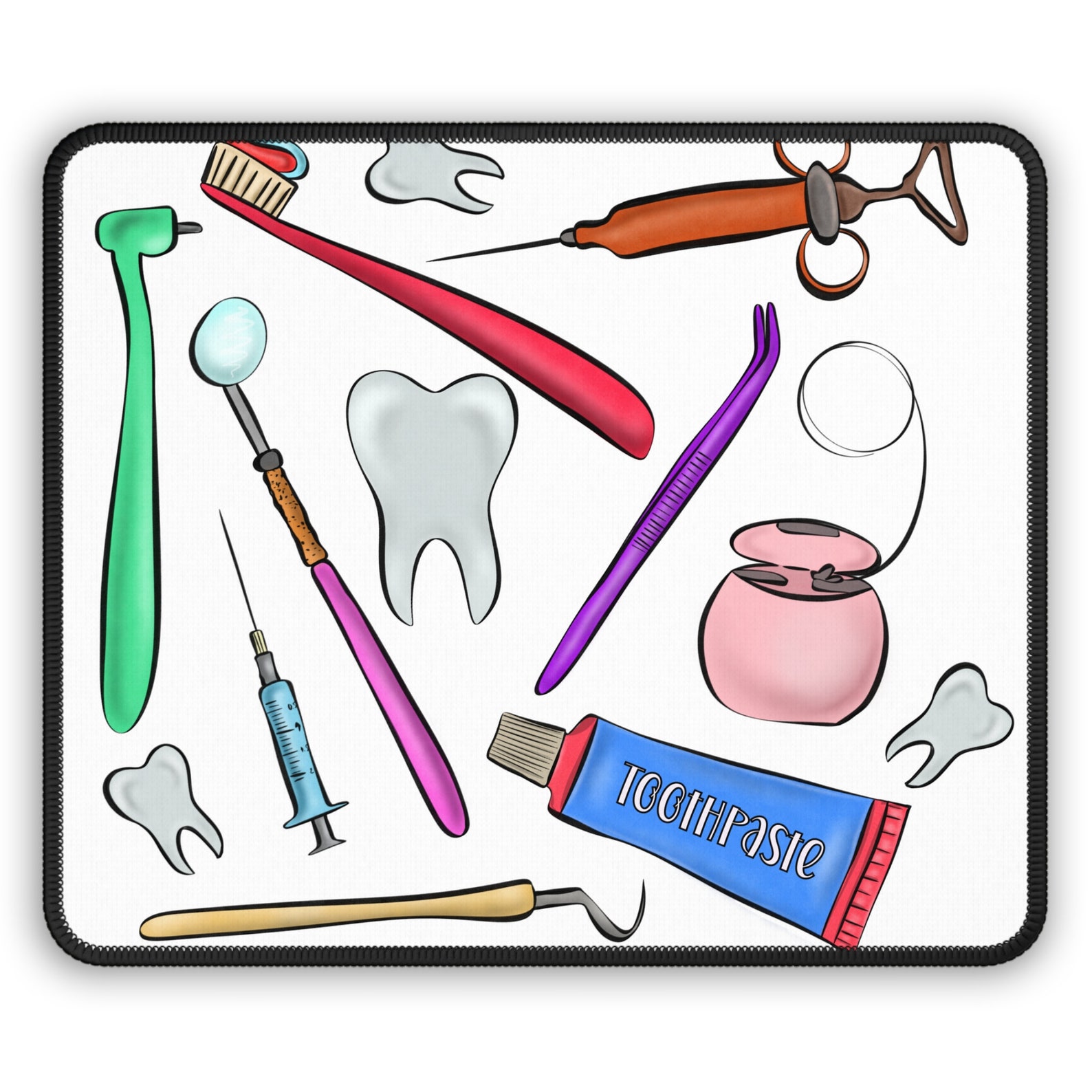 Dentist Mouse Pad, Dental Worker Mat for Gaming, Streaming, at Work, Home Office, Perfect Gift