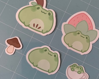 Froggy lovers pack / Laptop stickers / Vinyl stickers / Frog stickers