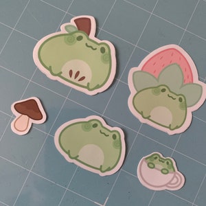 Froggy lovers pack / Laptop stickers / Vinyl stickers / Frog stickers