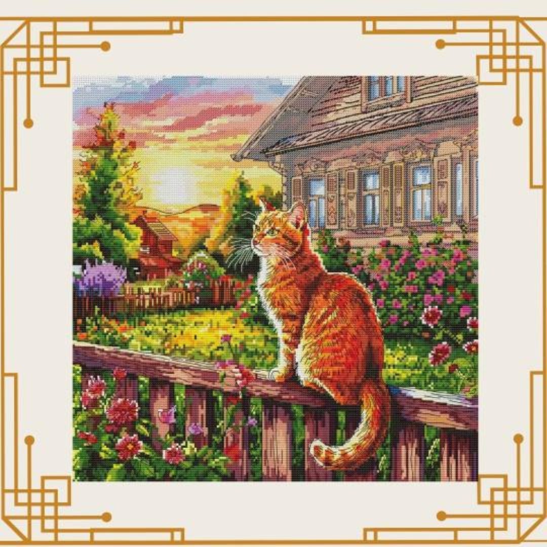 Red Cat Cross-stitch Pattern (PDF Pattern) - Etsy