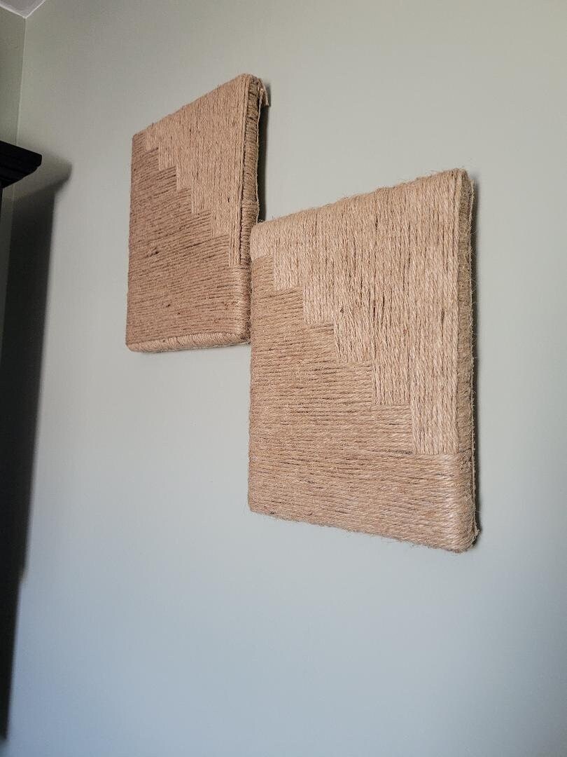 Jute Wall Art,home Decor,fiber Wall Decoration,textile Wall Art ...