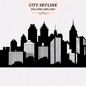 Skyline SVG | Skyline Clipart Cut File | png svg eps dxf | City Scape Vector File