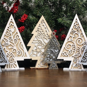 Decorative Christmas Tree, Hand Made WoodenChristmas Tree, Christmas Tree Decor, Dinning Table Christmas Decor, Freestanding Tree, Hand Made