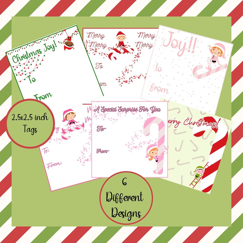 Printable Christmas Tags, Printable Elf Tags, Printable Gift Tags ...